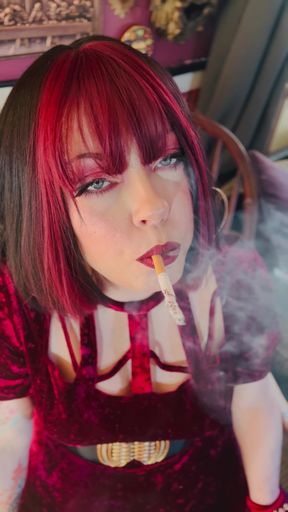 Velvet &amp; Cigarettes! Tina Snua Chain Smoking 2 Cork 100 Cigarettes - Drifting OMI OME Snap Inhales Smoker