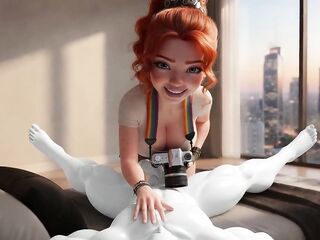 Redhead Street hotographer give me a photo shoot with a blow job