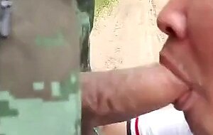 thai man BJ & cum swallow outside (in mouth - 1'32'')