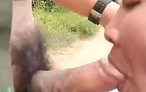 thai man BJ & cum swallow outside (in mouth - 1'32'')