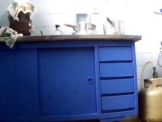 wife teasing deliveryman