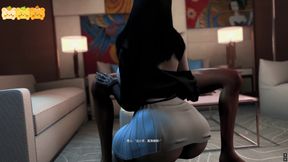 3D Horny Slut Babe Wearing Dress Got Fucked by Big Cock