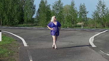 Nude walk in road