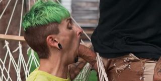 Erotic backyard fun for a twink with very tight ass
