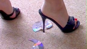 My Sexy Slide High Heel Mules Crush, Walkover and Destroy His Possessions