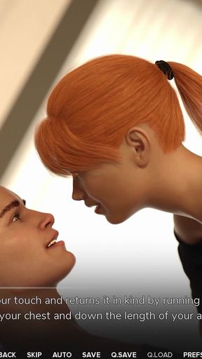 Redhead Babe with a Perfect Body Rides a Big Cock and Gets Her Little Pussy Creampied - Taboo University(steam Game) - Part 10
