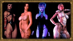 Lara Croft, gothic babe, draenei milf and more in dance videos compilation