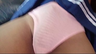 Flashing my panty for you to masturbate