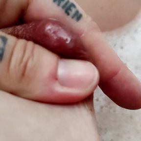 Tattooed swiss Milf milking her nipple (first drops)