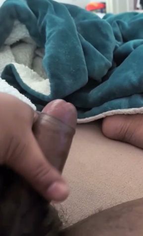 Cumming from stroking my cock