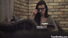 Nelya's Naughty Nookie: Hot chick in a tower seduces with tiny tits and tongue