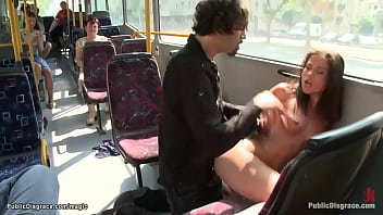 Euro babe fucked in public bus