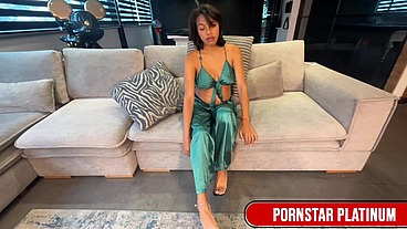 Slim Babe Latika Leon Stuffs Her Pussy Toys & Then John Connor’s Cock!