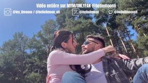 Curious Brunette Enjoys Outdoor Adventure with Two Surprising Moments