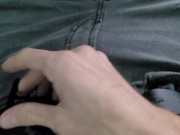 Jerking His Dick In The Car While Waiting For Parents