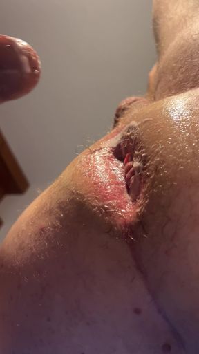 Grandpa fuck by his 50 cm dildo and 6 cm in diameter