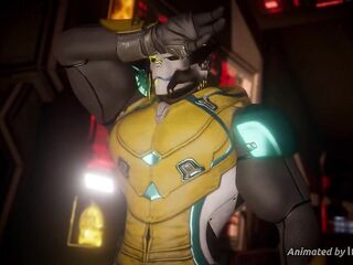 Turians in Space Hyper Macro Muscle Growth Animation