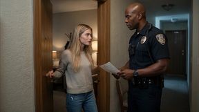 beautiful blonde carla seduces a black police officer to not pay bail - interracial sex - porn in spanish - ai porn