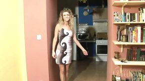 8teenhub - Blond Teen with Furry Thong Pelt Gets Herself off in Chair with Vibrator