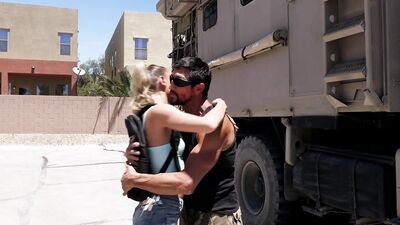 Naughty dad will have a hard pussy banging session with his blonde stepdaughter