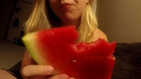 Watermelon succubus devours cock in HD