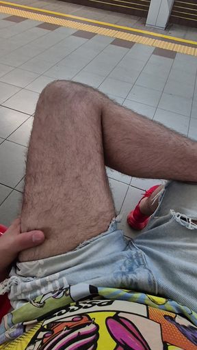 Thick Bulgarian cock is getting hard on the subway.