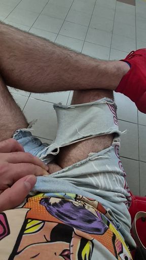 Thick Bulgarian cock is getting hard on the subway.