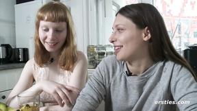 ”Ersties - Hot Talia Spoils Redhead Sexy Girl Bonnie With Twat Licks & Ice”