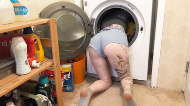 Step ladder gets her tight little redhead face fucked raw