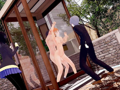 Haikyuu Yaoi Kageyama fucks Hinata while Shigawara jerk