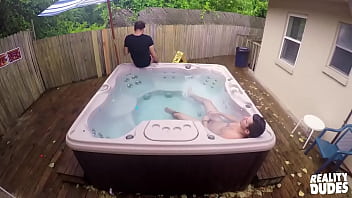Dark-haired Valentino Lets His Horny Bf Tim Hanes Fuck Him Next To The Hot Tub - REALITY DUDES