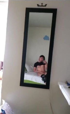 Jerking off and Cum Mirror