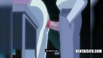Teacher gets pounded by her student in a retro hentai scene