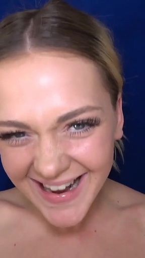 Sweet Petite Cutie Eats Cum for Job