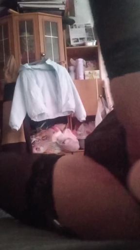 My first video, solo big dildo