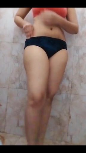 Hot Indian Girl Fingering in Bathroom Masturbating Hindi