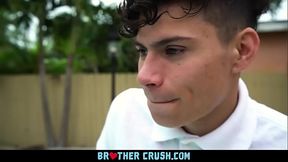 Hairy older Stepbrother cums on y. Stepsibling'_s face