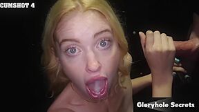 Smoking Hot Blonde Gets Deepthroated At The Gloryhole