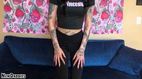 casting goth aurora anarchy - face fuck - drinks cum - best pov blowjob - rough doggystyle