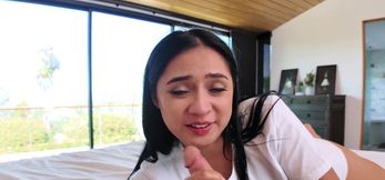 Ophelia Purr fucks her stepdads huge dick with her
