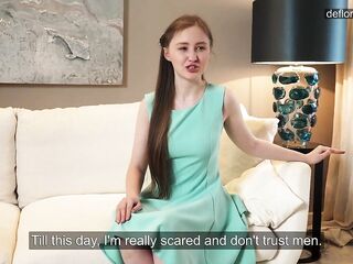 Real virgin Anna Sanglante shows hymen on camera