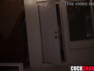 Cuckold hubby films wife drilled by large ebony ramrod