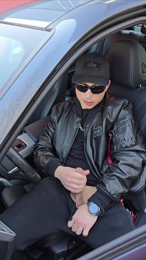 Alpha Gay Car Jerk - Couldn’t Wait to Cum