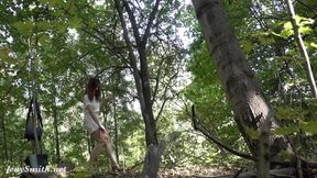 Jeny Smith tied up naked in the forest