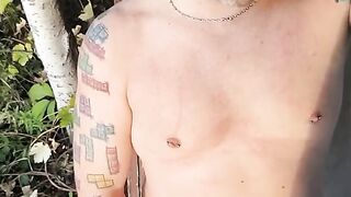 Outside adventure into abandonned building Scared to got caught nude