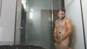 Find out what I did in the bathroom before the guys arrived.