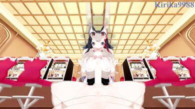 Ookami Mio the Bunny Girl gets pounded hard in the casino