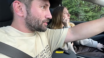 We picked up a cute twink guy on the road and fucked him with my girlfriend