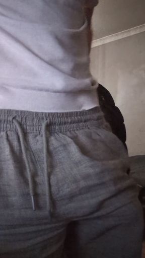 Man in grey sweatpants