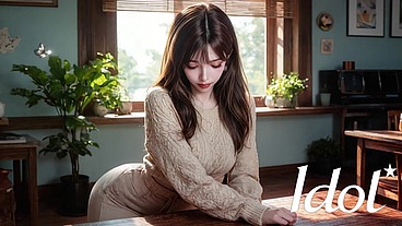 The same Asian girl from the cafe who I wanted to fuck right on the table [AI]